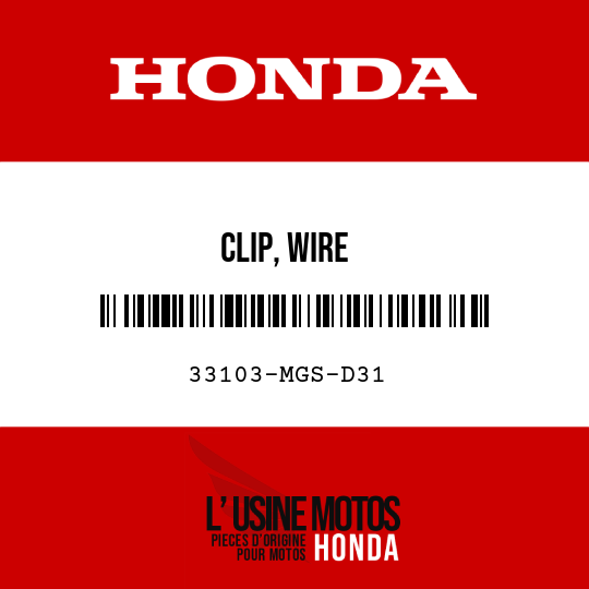 image de 33103-MGS-D31 CLIP, WIRE