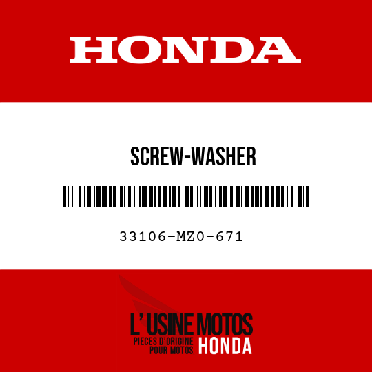 image de 33106-MZ0-671 SCREW-WASHER