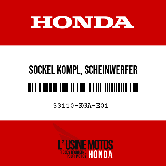 image de 33110-KGA-E01 SOCKEL KOMPL, SCHEINWERFER