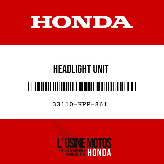 image de 33110-KPP-861 HEADLIGHT UNIT