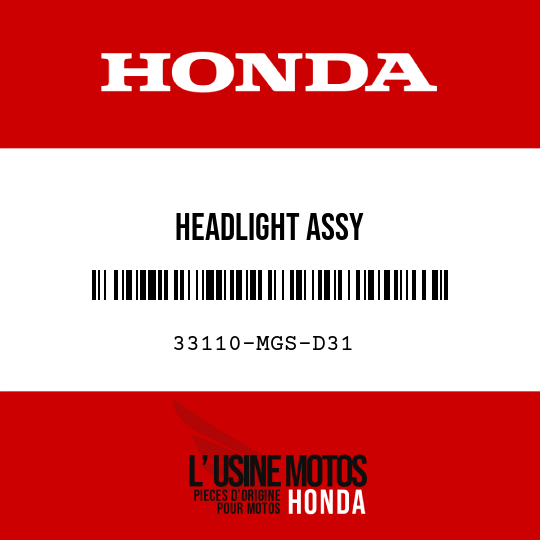image de 33110-MGS-D31 HEADLIGHT ASSY