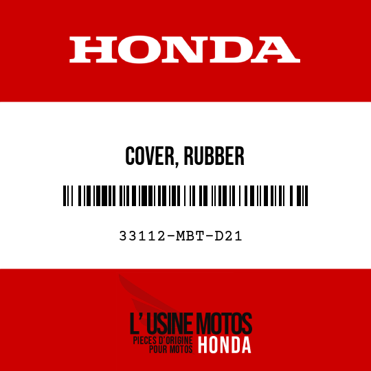 image de 33112-MBT-D21 COVER, RUBBER