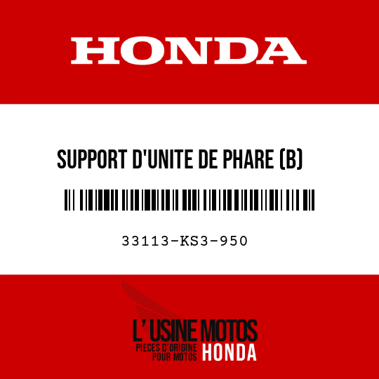 image de 33113-KS3-950 SUPPORT D'UNITE DE PHARE (B)