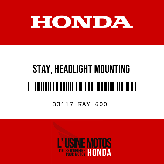 image de 33117-KAY-600 STAY, HEADLIGHT MOUNTING