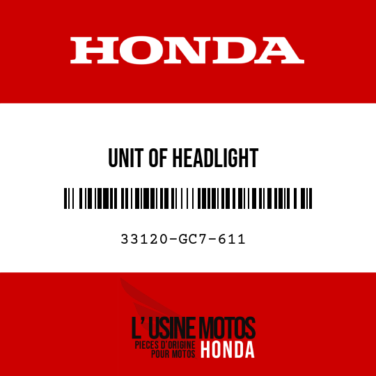 image de 33120-GC7-611 UNIT OF HEADLIGHT