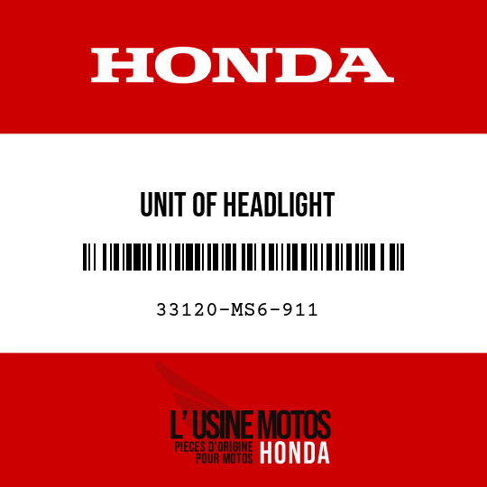 image de 33120-MS6-911 UNIT OF HEADLIGHT