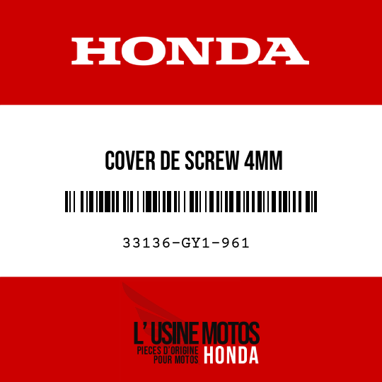 image de 33136-GY1-961 COVER DE SCREW 4MM