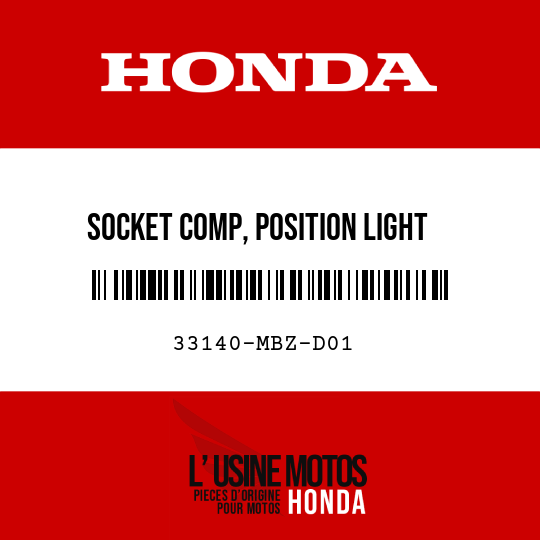 image de 33140-MBZ-D01 SOCKET COMP, POSITION LIGHT