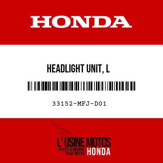 image de 33152-MFJ-D01 HEADLIGHT UNIT, L