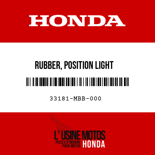 image de 33181-MBB-000 RUBBER, POSITION LIGHT