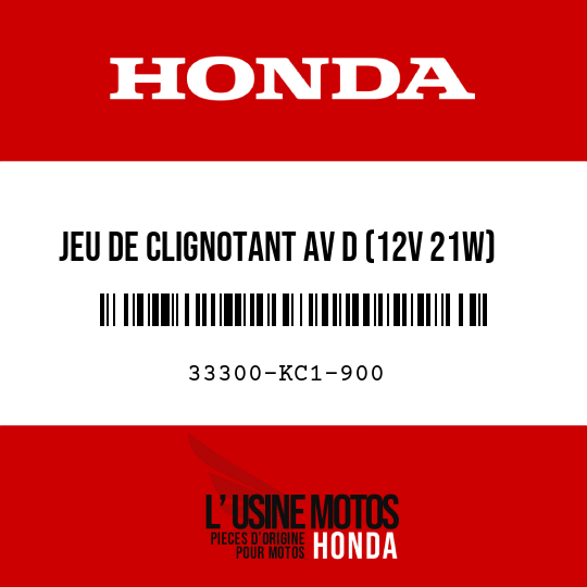 image de 33300-KC1-900 JEU DE CLIGNOTANT AV D (12V 21W)