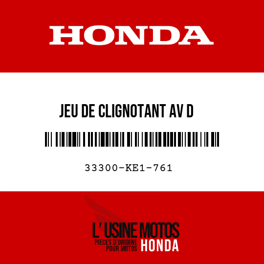 image de 33300-KE1-761 JEU DE CLIGNOTANT AV D