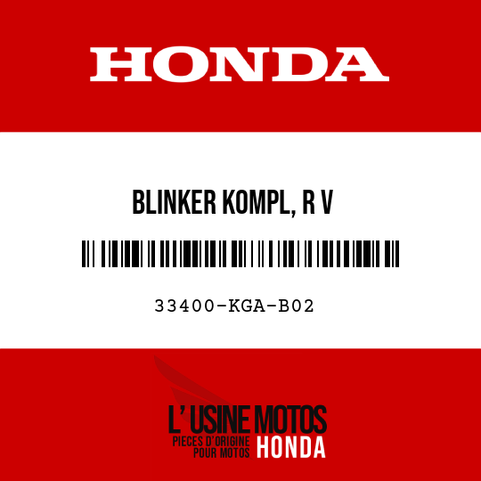 image de 33400-KGA-B02 BLINKER KOMPL, R V