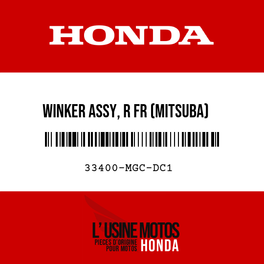 image de 33400-MGC-DC1 WINKER ASSY, R FR (MITSUBA)