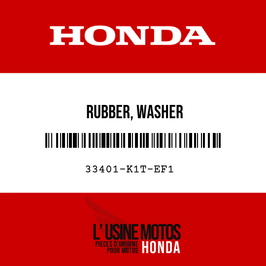 image de 33401-K1T-EF1 RUBBER, WASHER