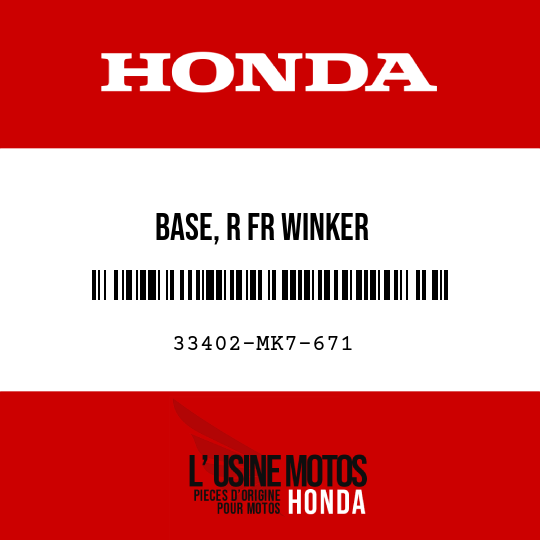 image de 33402-MK7-671 BASE, R FR WINKER