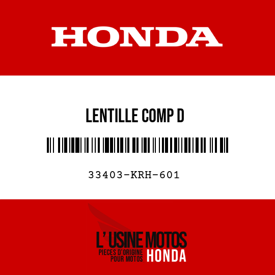 image de 33403-KRH-601 LENTILLE COMP D