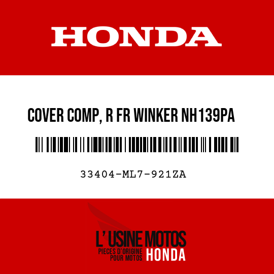 image de 33404-ML7-921ZA COVER COMP, R FR WINKER NH139PA  (NH139PA PEARL CRESCENT WHITE-A)