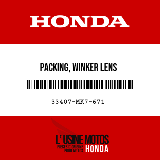 image de 33407-MK7-671 PACKING, WINKER LENS