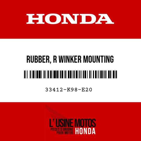 image de 33412-K98-E20 RUBBER, R WINKER MOUNTING