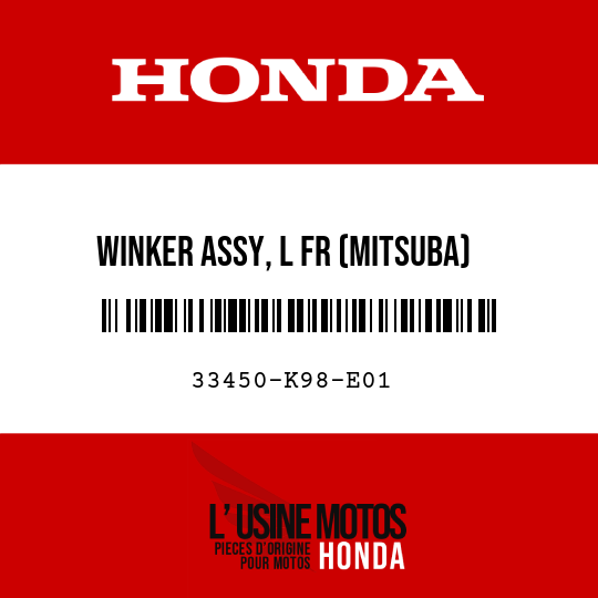 image de 33450-K98-E01 WINKER ASSY, L FR (MITSUBA)