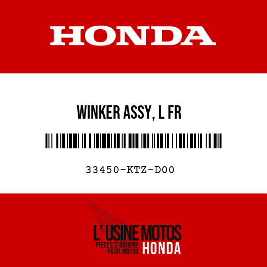 image de 33450-KTZ-D00 WINKER ASSY, L FR