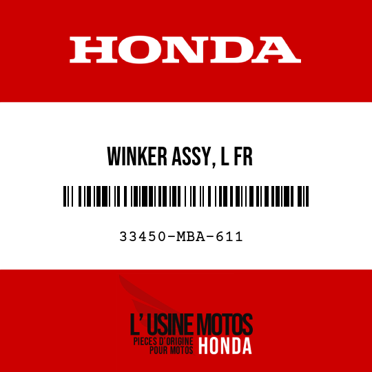 image de 33450-MBA-611 WINKER ASSY, L FR