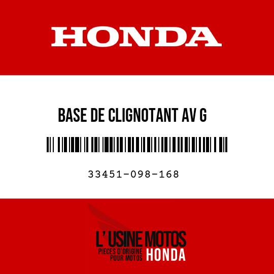 image de 33451-098-168 BASE DE CLIGNOTANT AV G