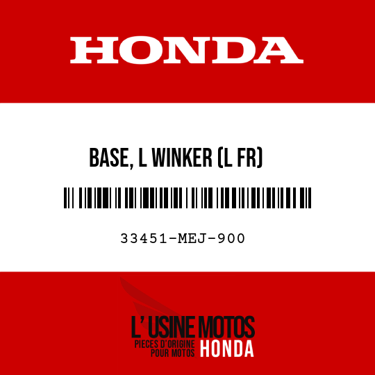 image de 33451-MEJ-900 BASE, L WINKER (L FR)