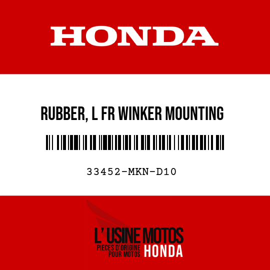 image de 33452-MKN-D10 RUBBER, L FR WINKER MOUNTING