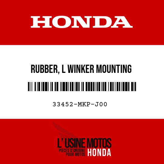 image de 33452-MKP-J00 RUBBER, L WINKER MOUNTING