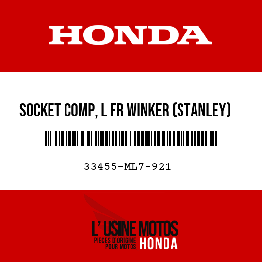 image de 33455-ML7-921 SOCKET COMP, L FR WINKER (STANLEY)