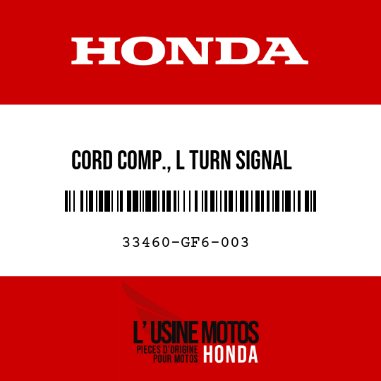 image de 33460-GF6-003 CORD COMP., L TURN SIGNAL