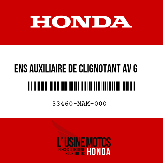 image de 33460-MAM-000 ENS AUXILIAIRE DE CLIGNOTANT AV G