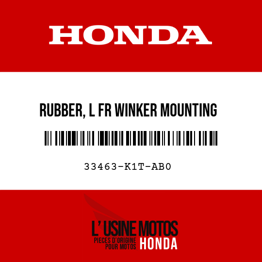 image de 33463-K1T-AB0 RUBBER, L FR WINKER MOUNTING