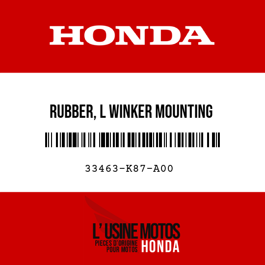 image de 33463-K87-A00 RUBBER, L WINKER MOUNTING