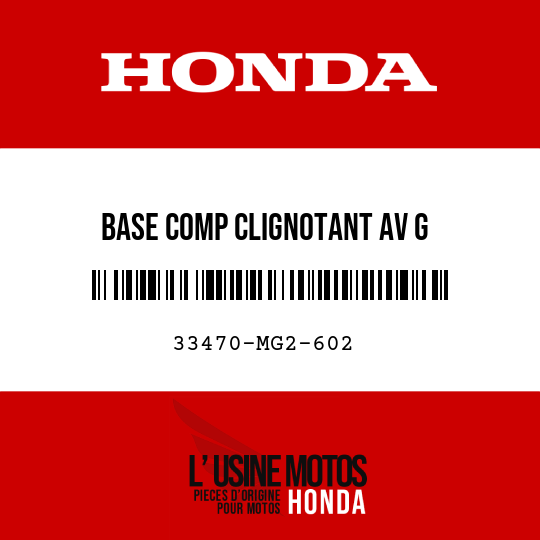 image de 33470-MG2-602 BASE COMP CLIGNOTANT AV G