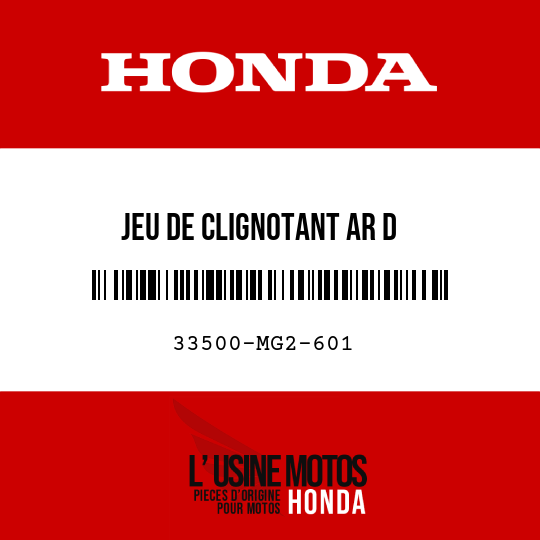 image de 33500-MG2-601 JEU DE CLIGNOTANT AR D