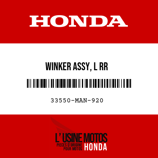 image de 33550-MAN-920 WINKER ASSY, L RR