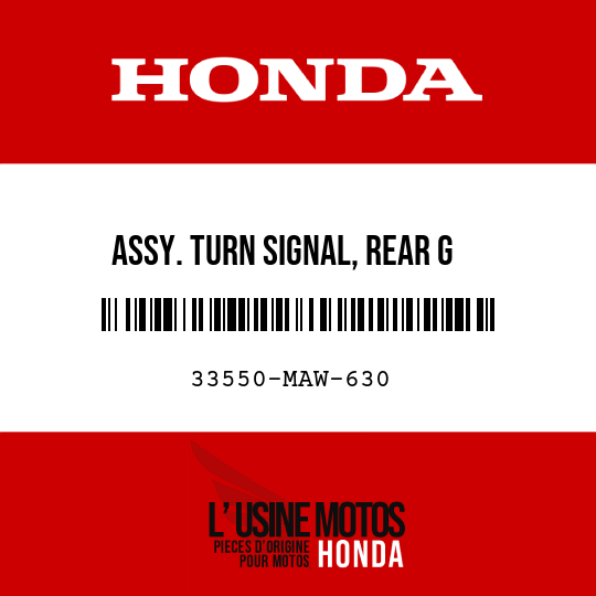 image de 33550-MAW-630 ASSY. TURN SIGNAL, REAR G