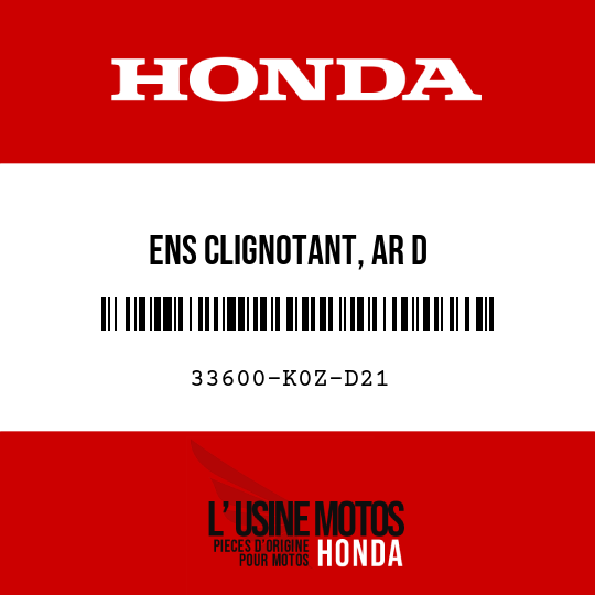 image de 33600-K0Z-D21 ENS CLIGNOTANT, AR D