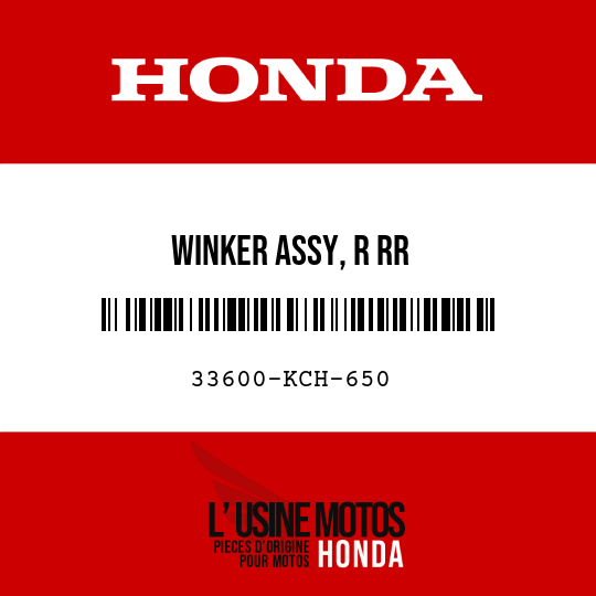 image de 33600-KCH-650 WINKER ASSY, R RR