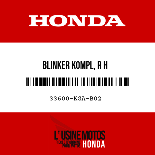 image de 33600-KGA-B02 BLINKER KOMPL, R H