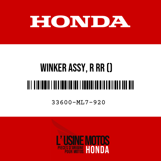 image de 33600-ML7-920 WINKER ASSY, R RR ()