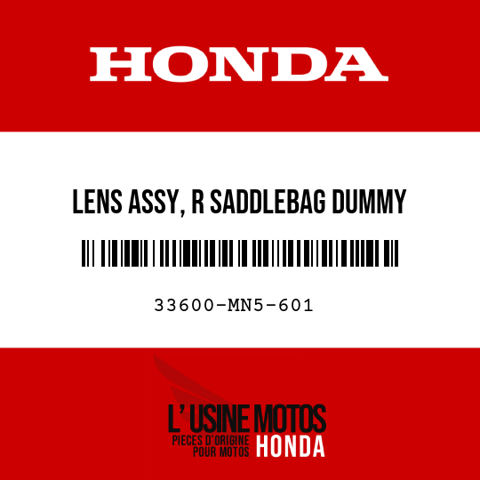image de 33600-MN5-601 LENS ASSY, R SADDLEBAG DUMMY