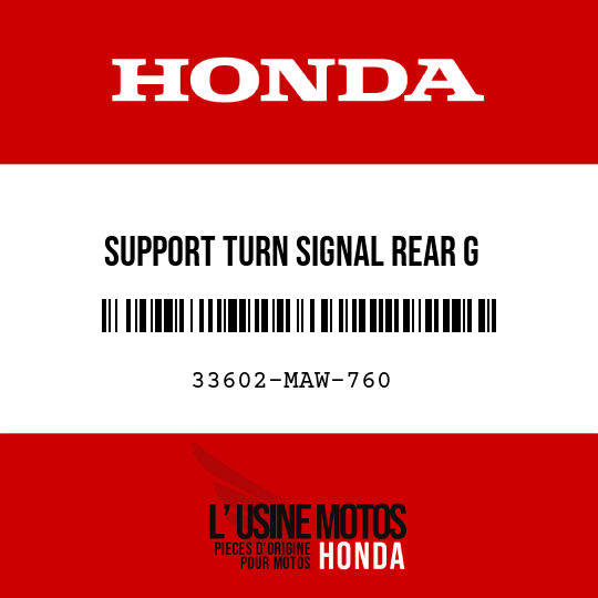 image de 33602-MAW-760 SUPPORT TURN SIGNAL REAR G