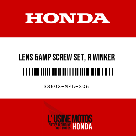 image de 33602-MFL-306 LENS &amp SCREW SET, R WINKER