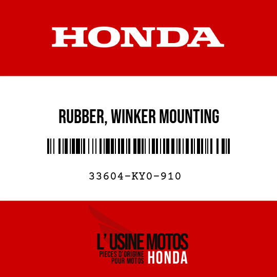 image de 33604-KY0-910 RUBBER, WINKER MOUNTING