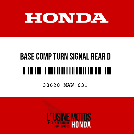 image de 33620-MAW-631 BASE COMP TURN SIGNAL REAR D