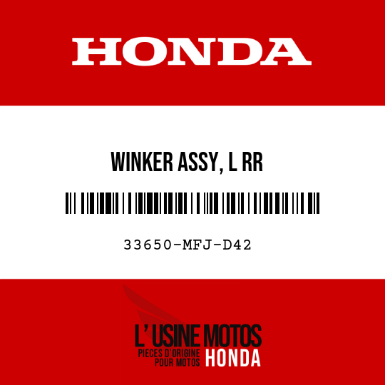image de 33650-MFJ-D42 WINKER ASSY, L RR
